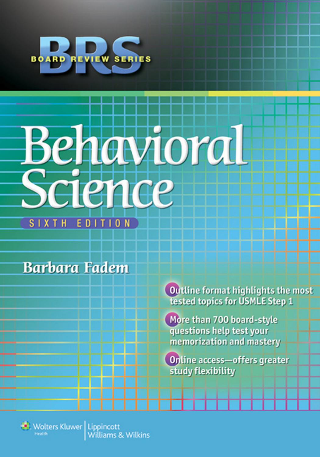 Behavioral Science: SIXTH EDITION