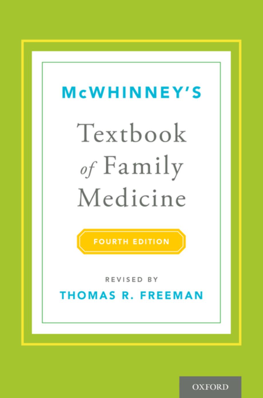 McWhinney's Textbook of Family Medicine, 4th Edition