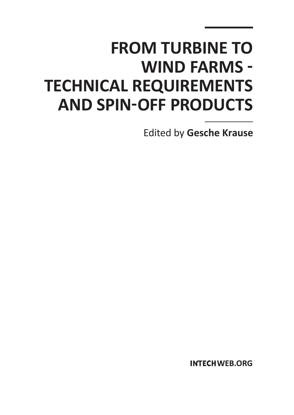 From Turbine to Wind Farms - Technical Requirements and Spin-Off Products.indd