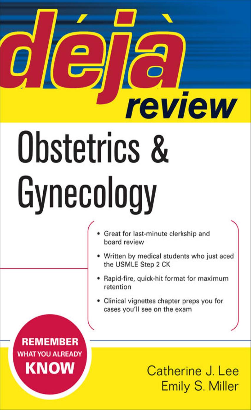 Deja Review Obstetrics & Gynaecology 2008