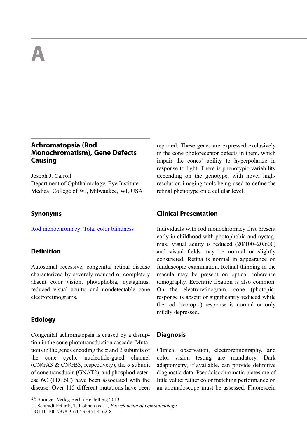 Encyclopedia of Ophthalmology 2013