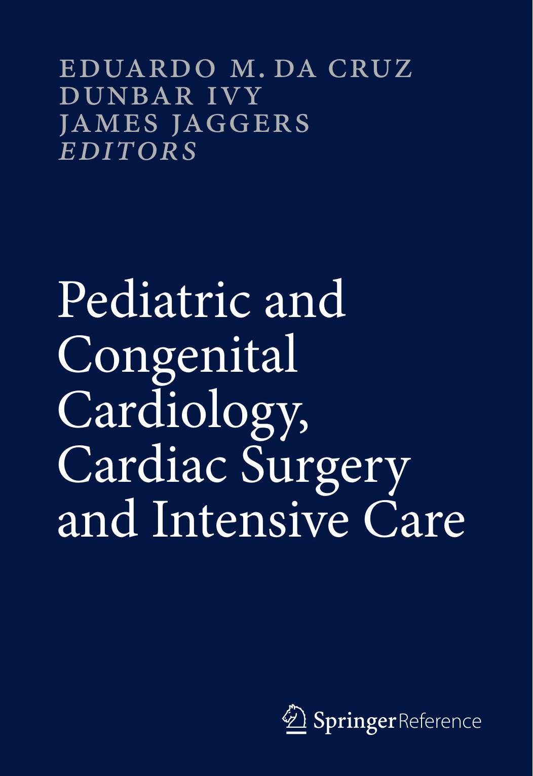 Pediatric and Congenital Cardiology, Cardiac Surgery and Intensive Care 2014