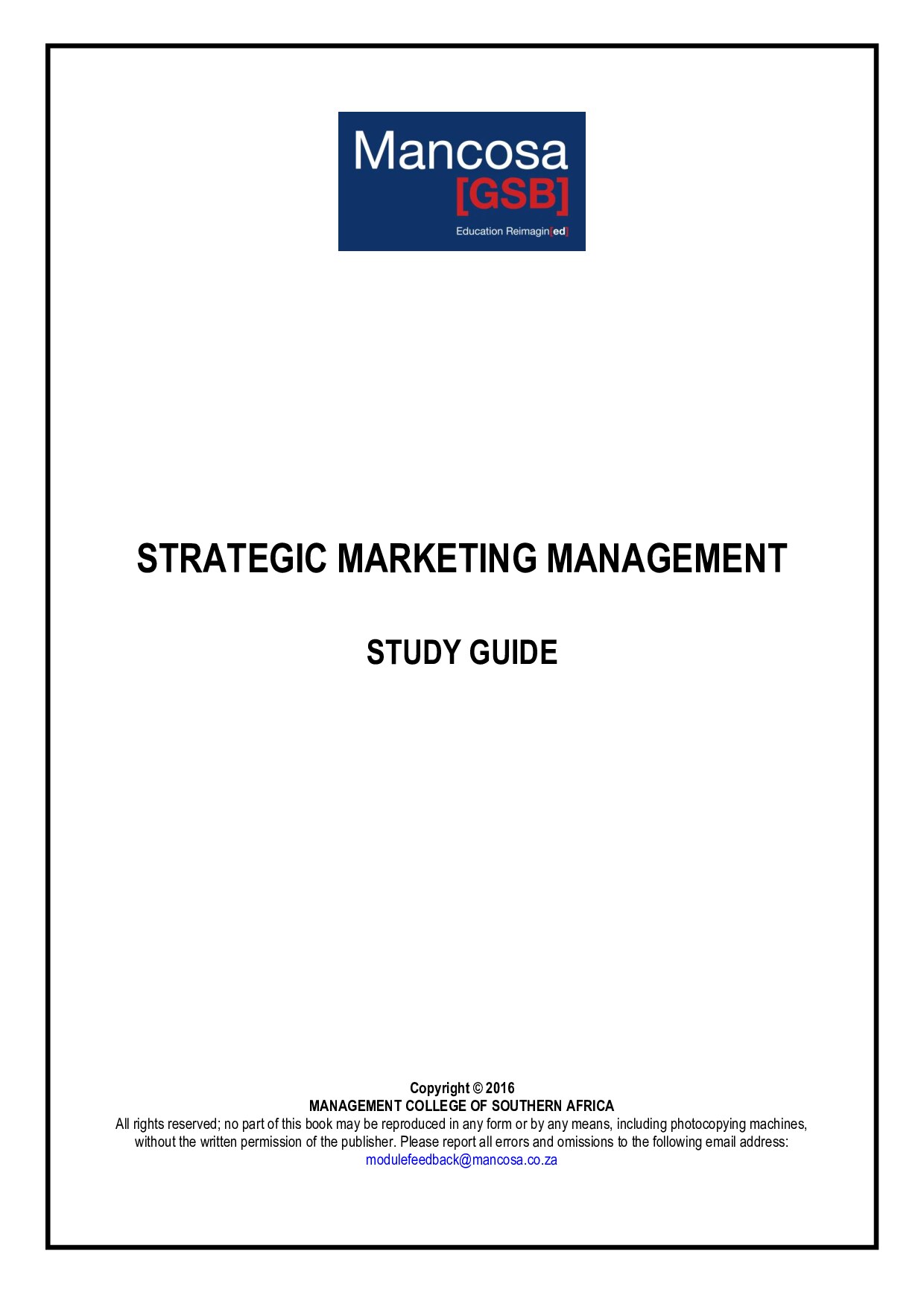 strategic marketing management