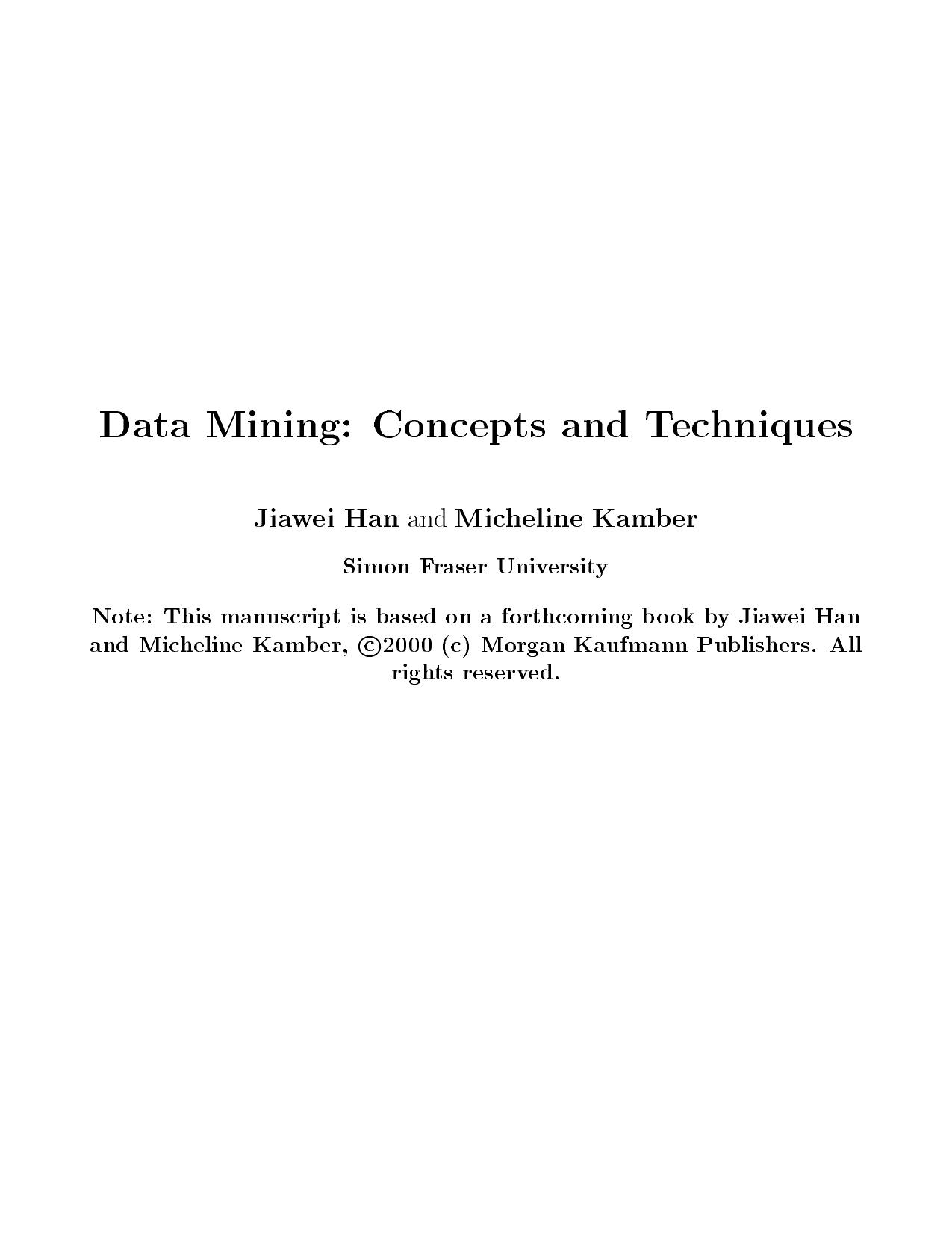 Data Mining  Concepts and Techniques2