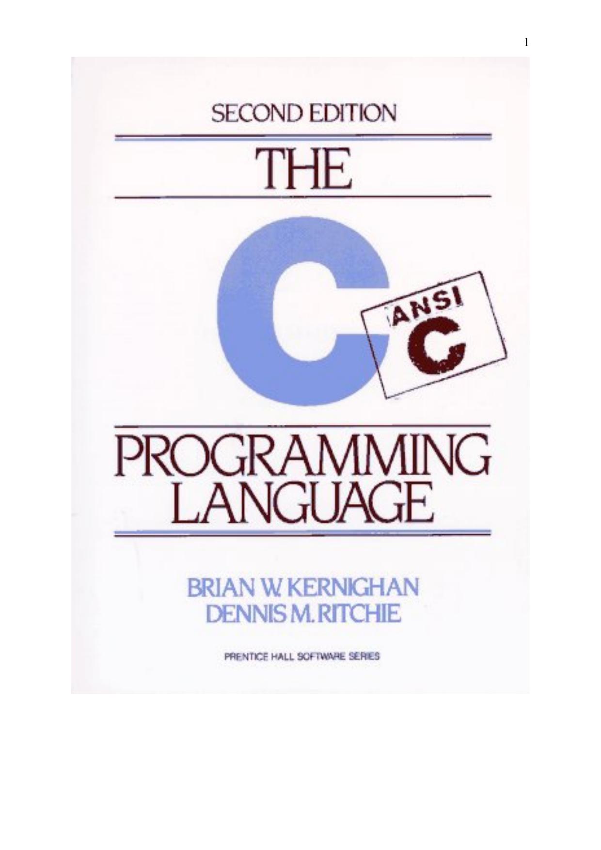 ebook - The C Programming Language Ritchie & kernighan -.doc