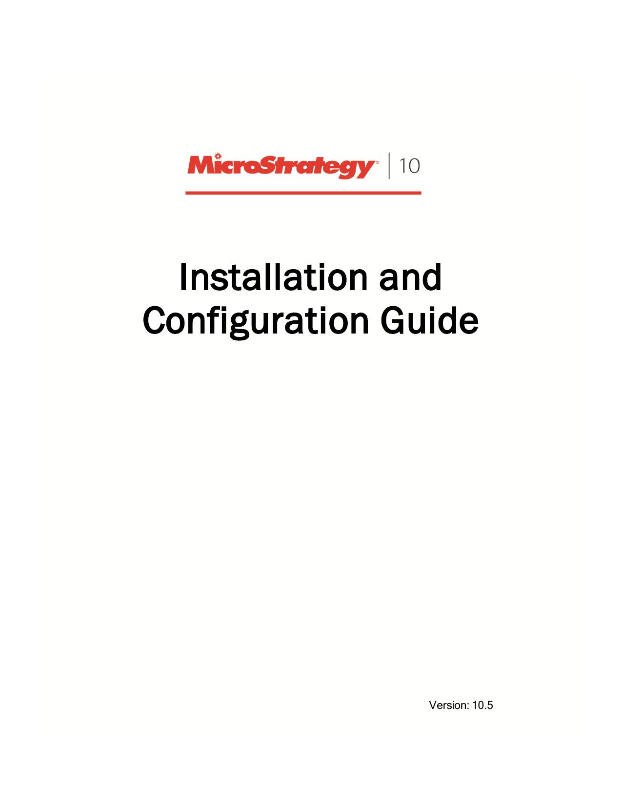 Installation and Configuration Guide