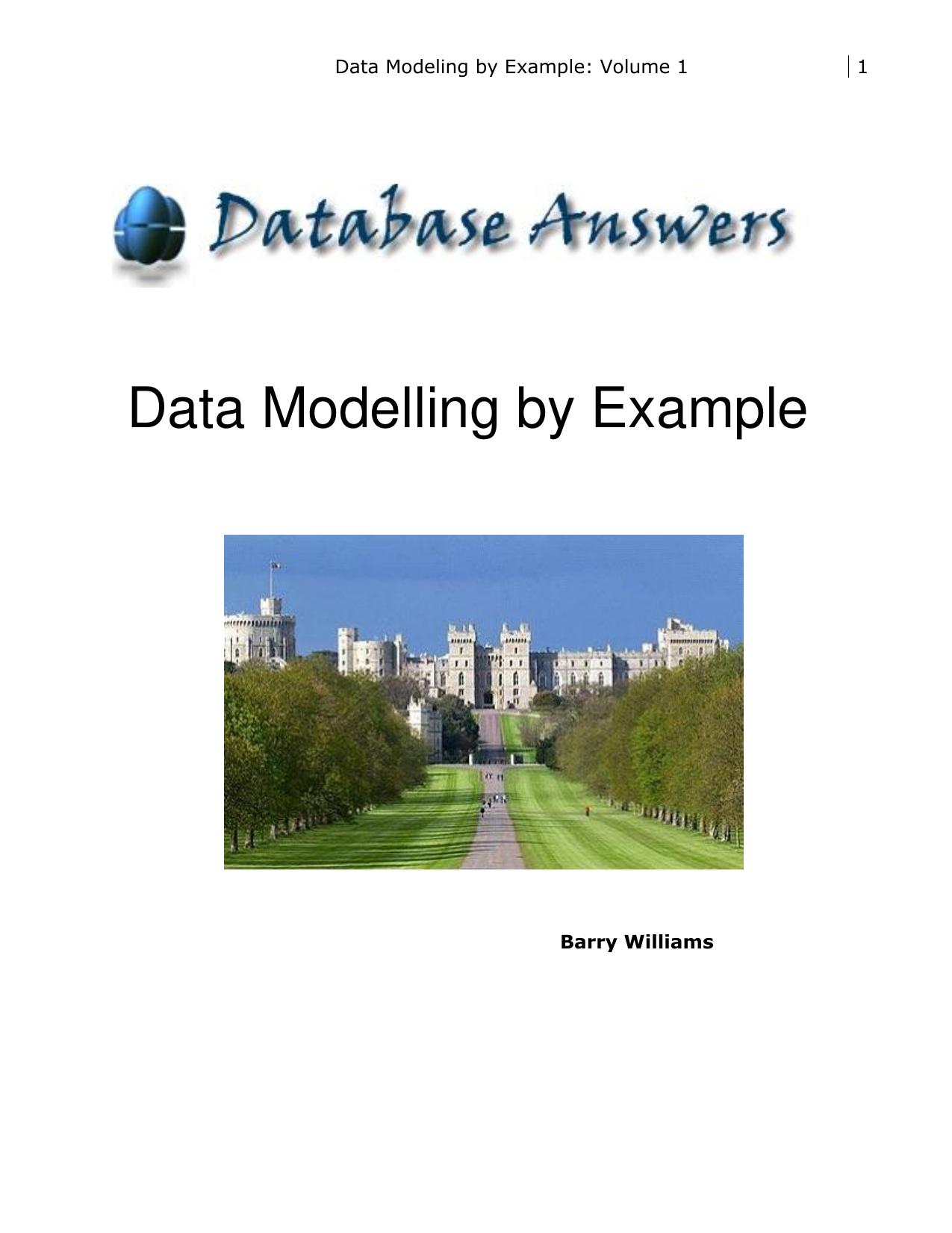 Learning Data Modelling by Example