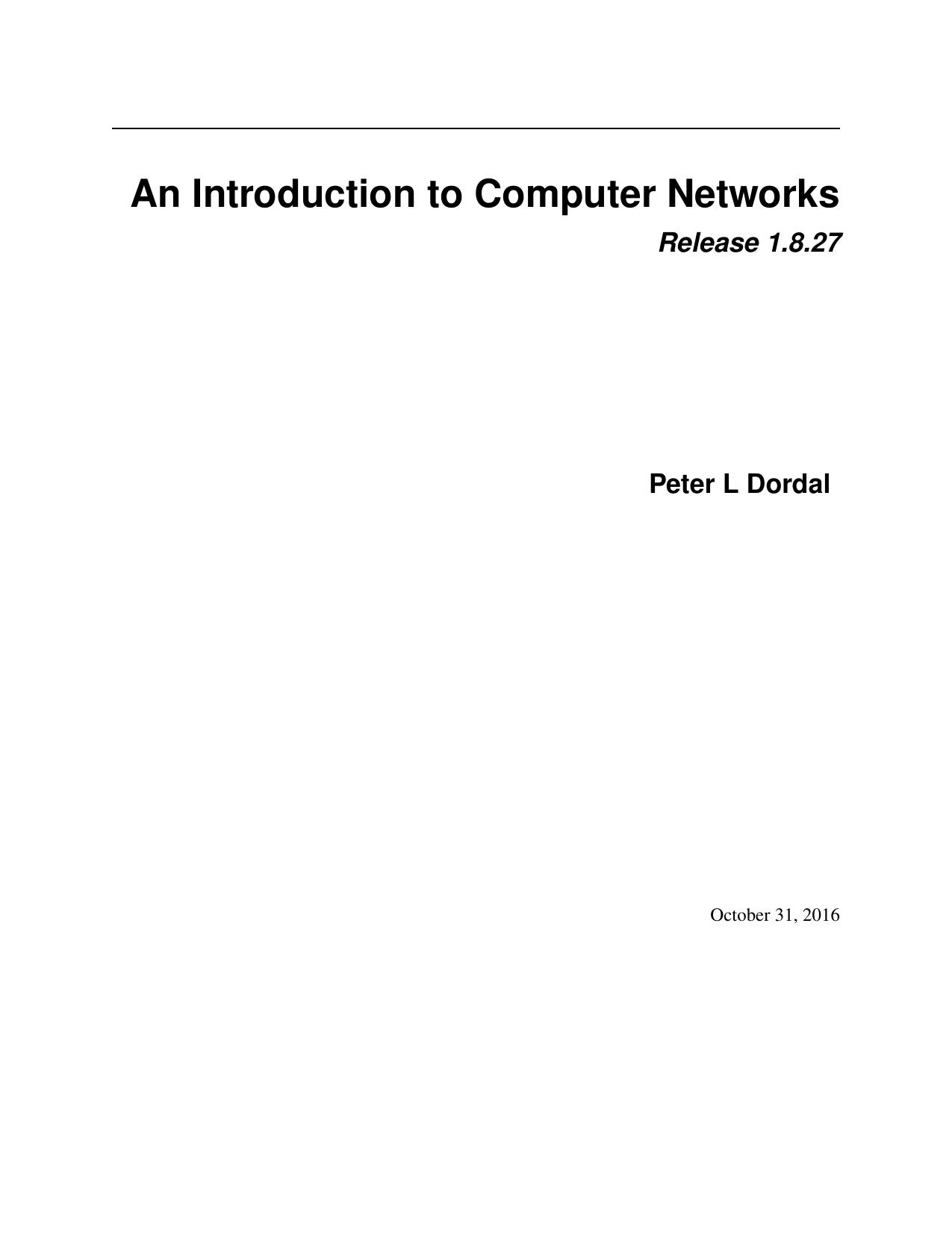 An Introduction Computer Networks