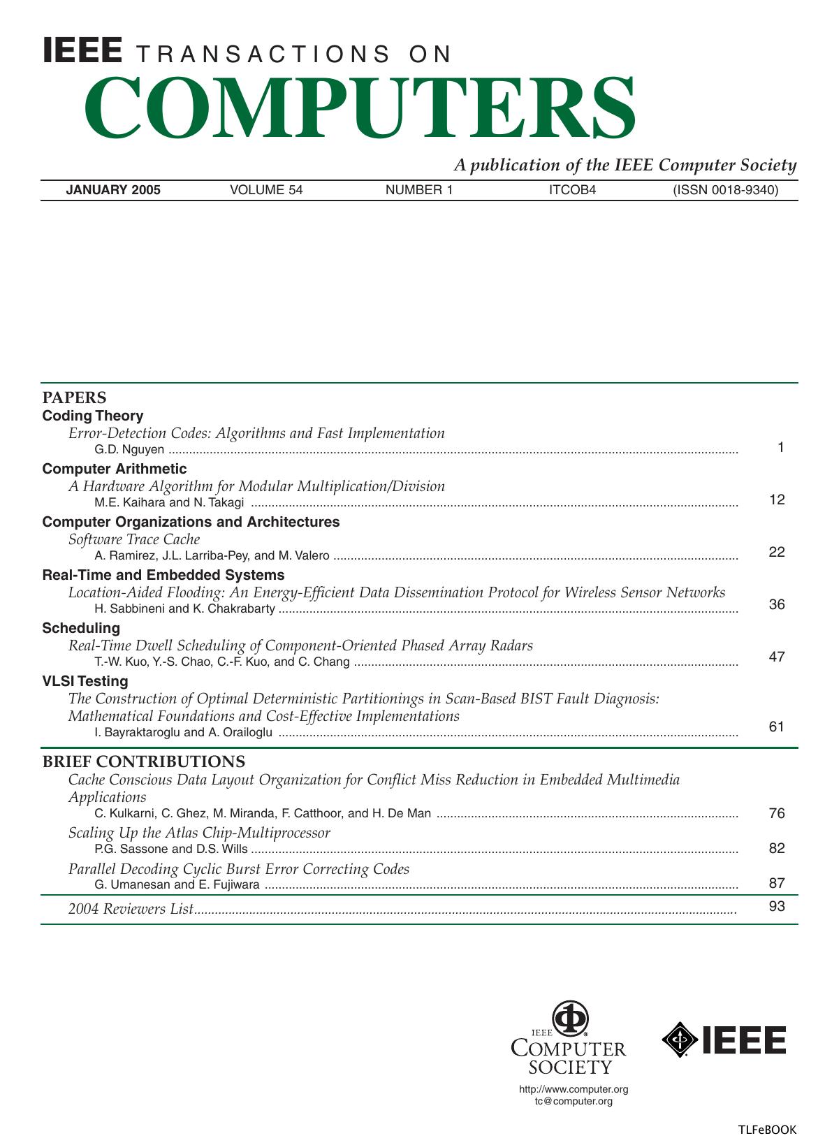 IEEE Transactions On Computers -Journal  2005