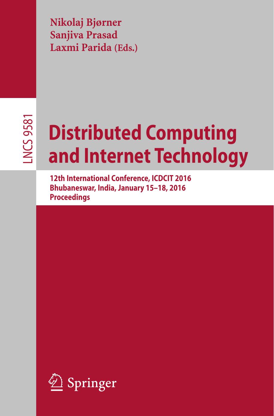 Distributed Computing and Internet Technology   2015