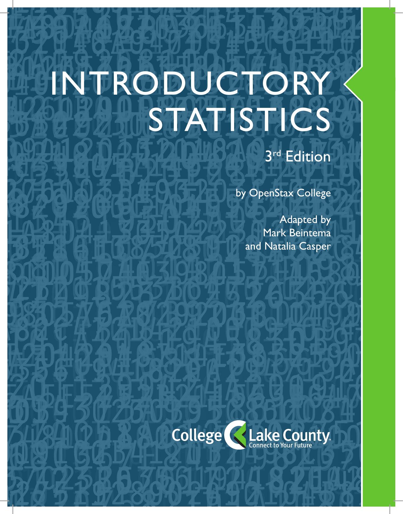 Introductory Statistics - 3rd Edition