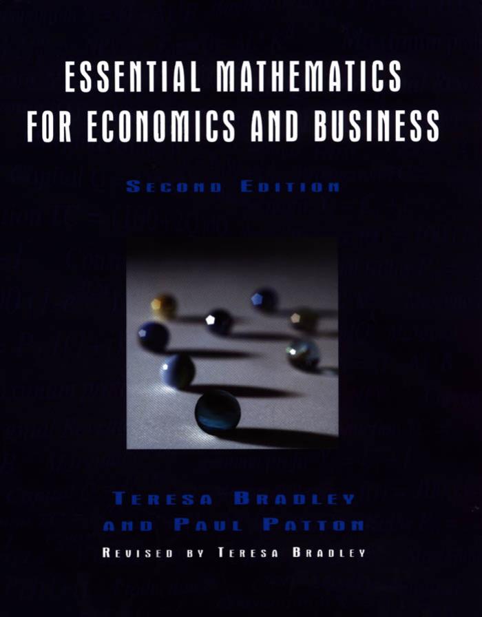 Essential Mathematics for Economics and Business 1999