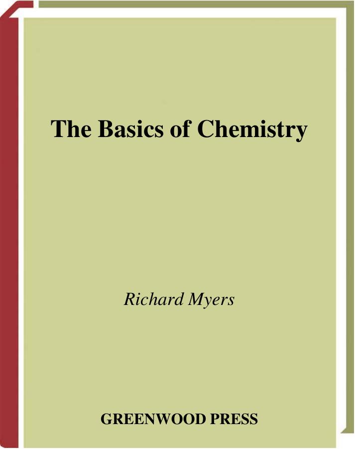 The Basics of Chemistry (Basics of the Hard Sciences)