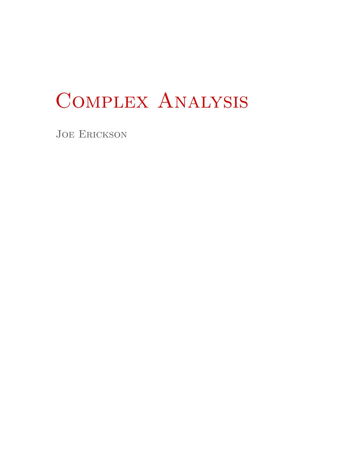 ComplexAnalysis 2016