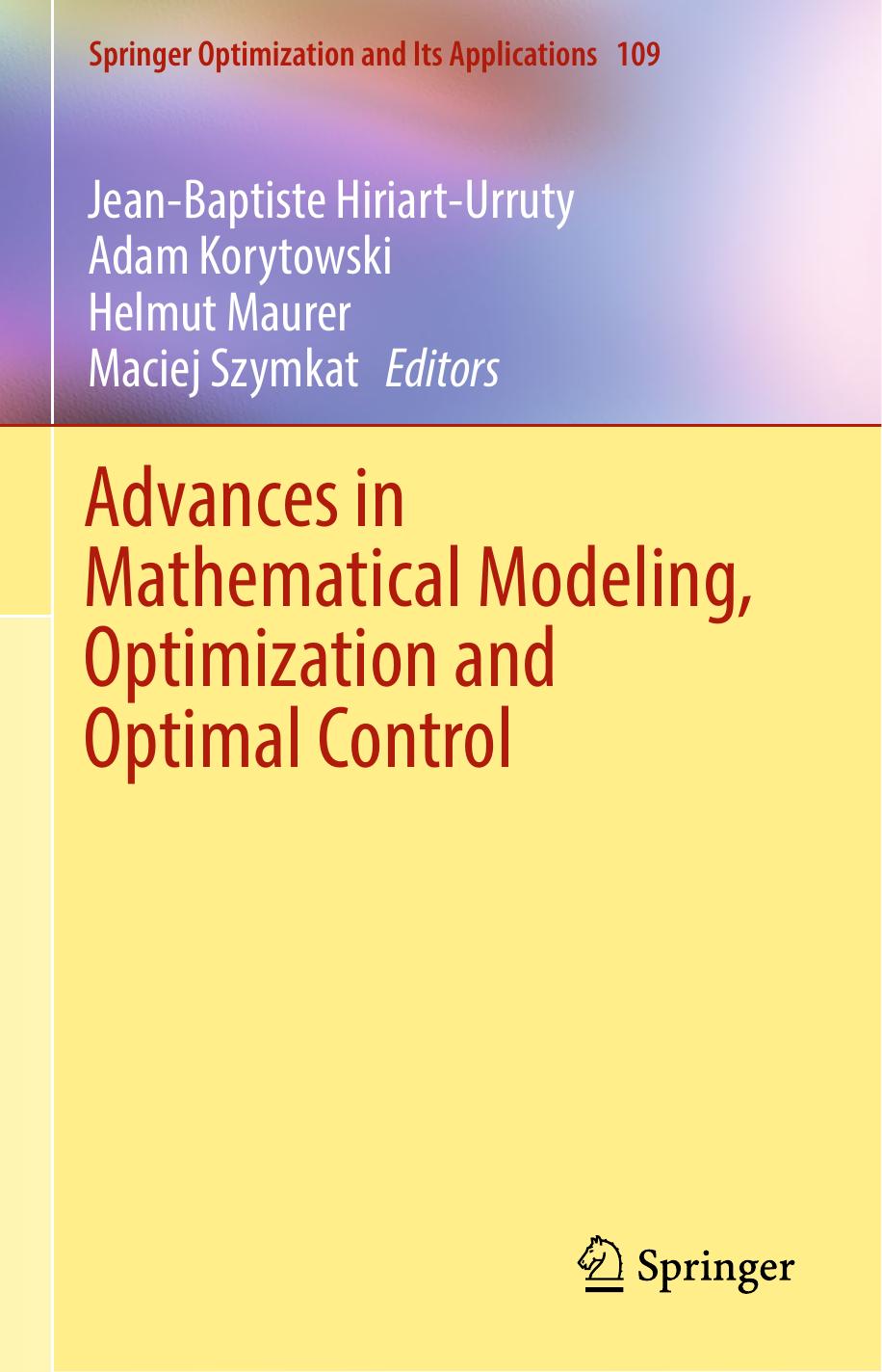 Advances in Mathematical Modeling, Optimization and Optimal Control 2016
