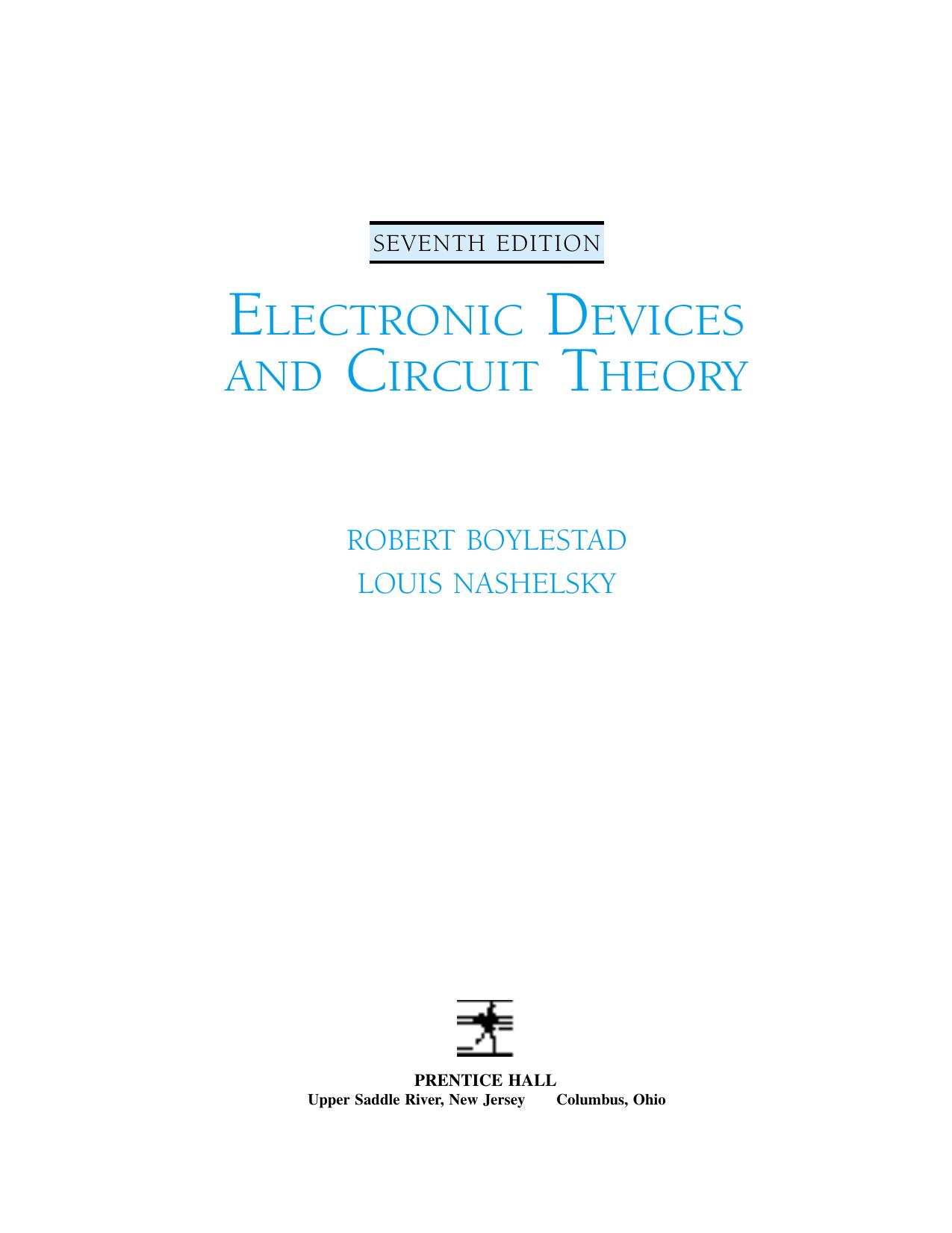 Electronic Devices and Circuit TheoryBoylestad Nashelsky