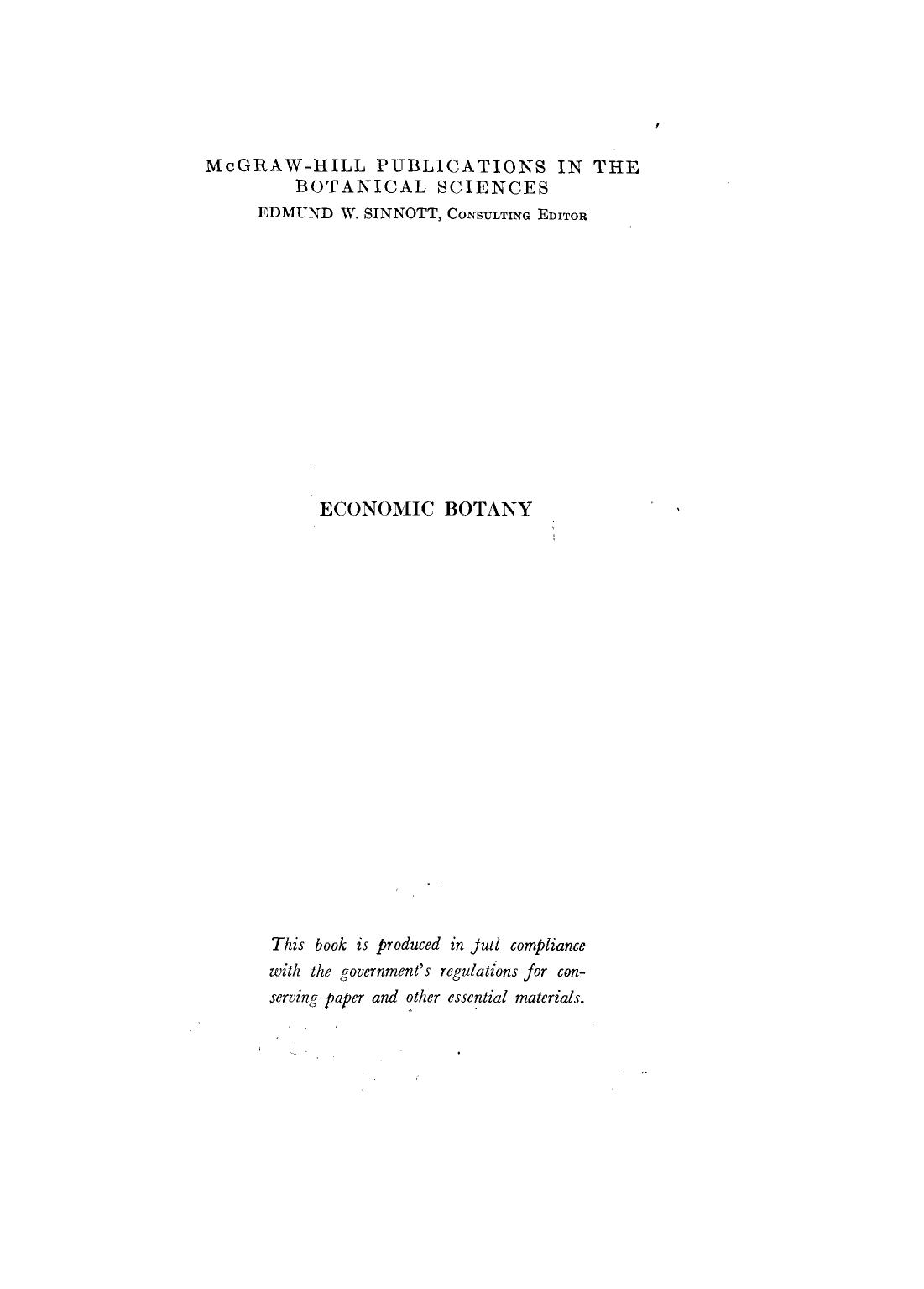 Economic Botany 1937