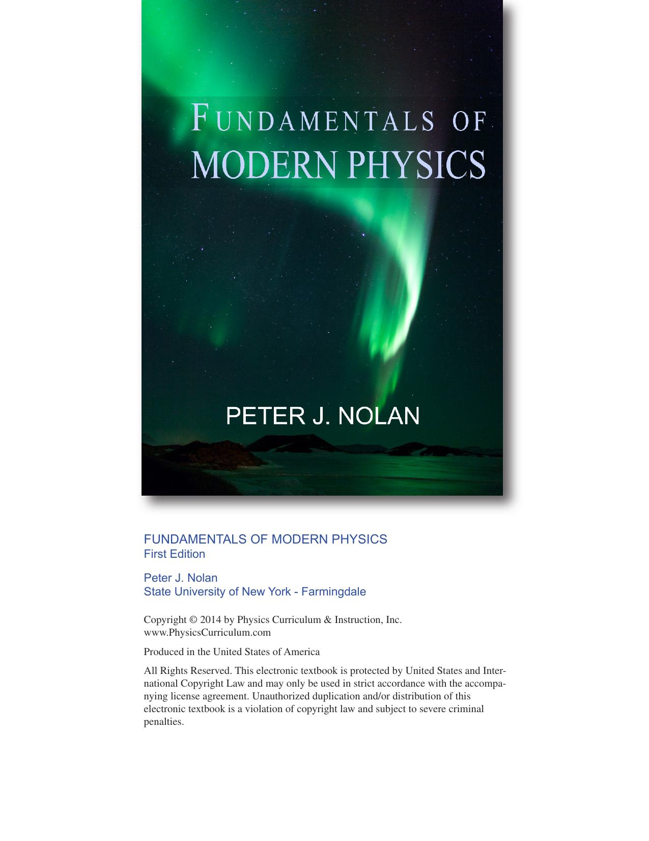 Nolan Modern Physics 2014