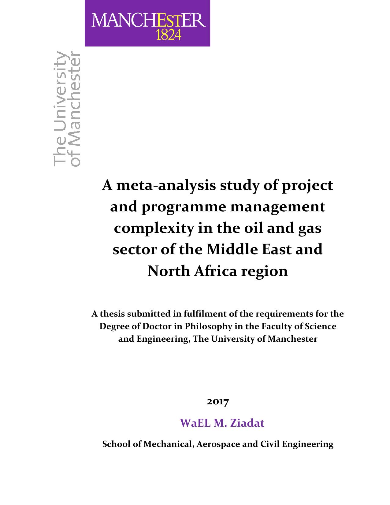 A meta-analysis study of projectand programme management , 2017