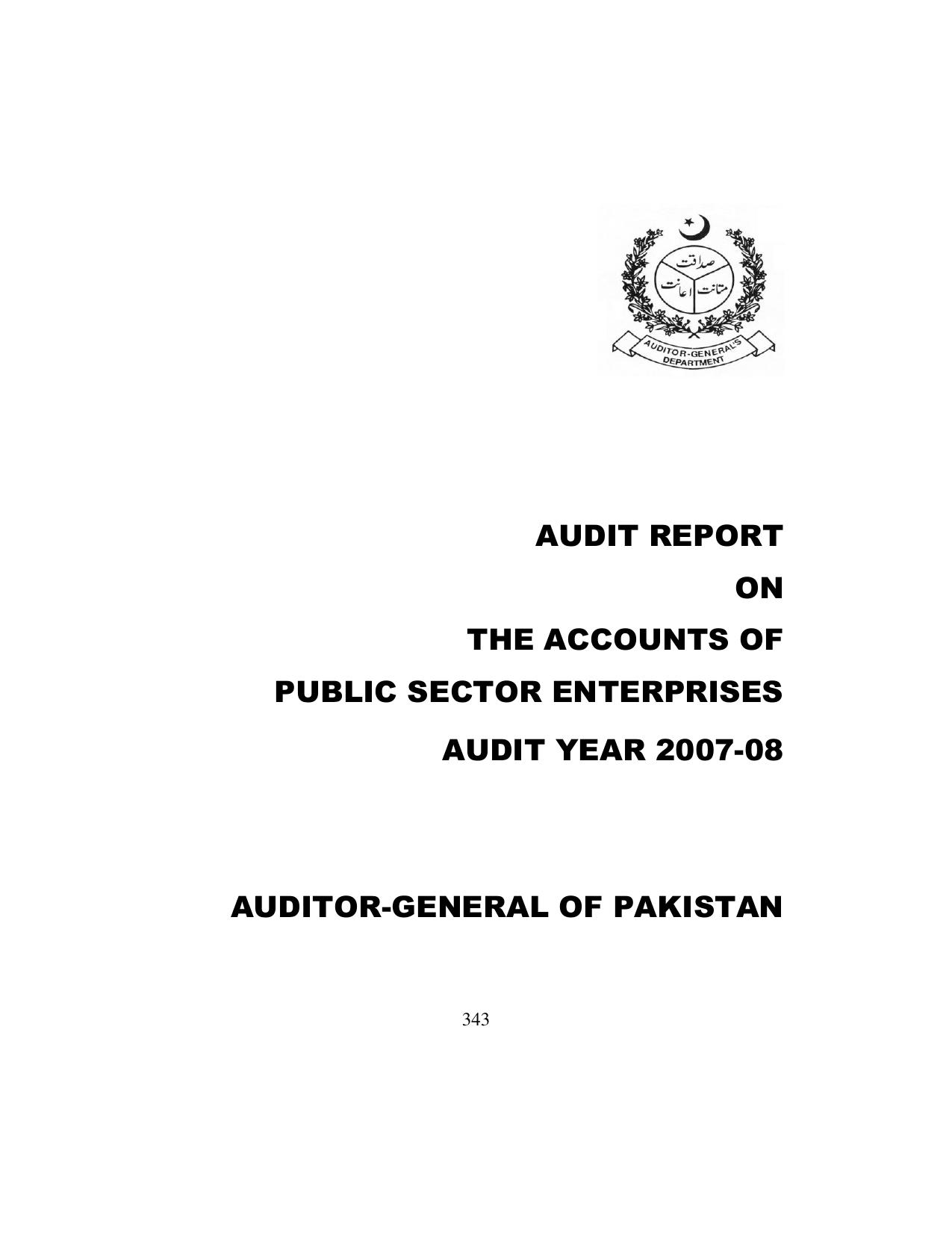 Audit report on the accounts of public sector enterprises audit year 2017  PDF
