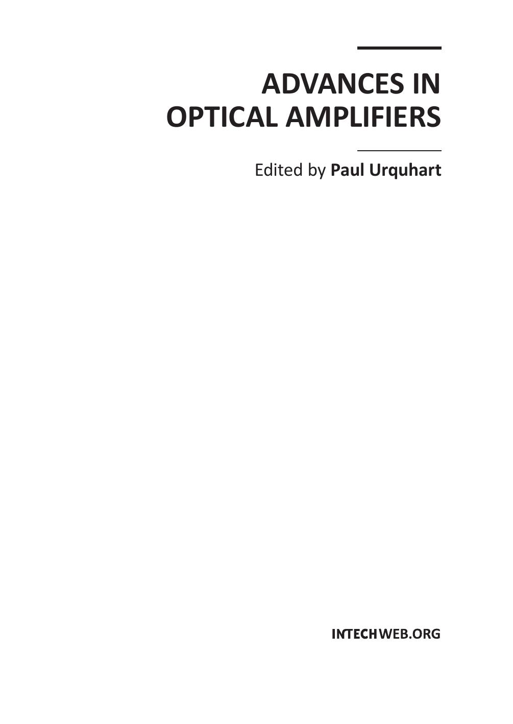 Advances in Optical Amplifiers.indd