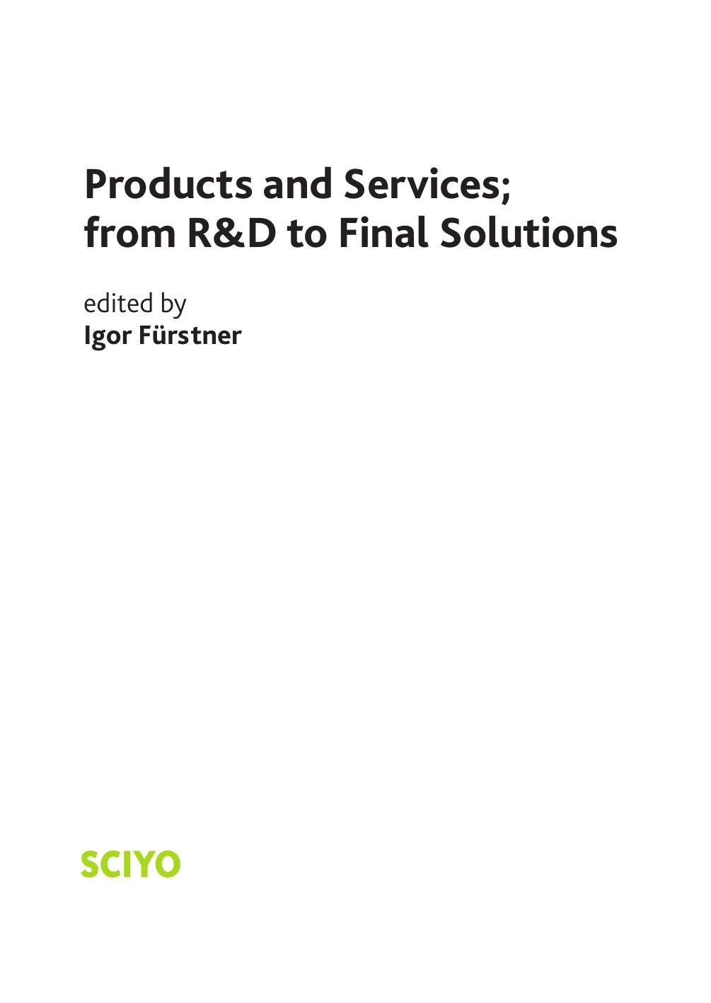 Impressum_Products and Services; from R&D to Final Solutions.indd