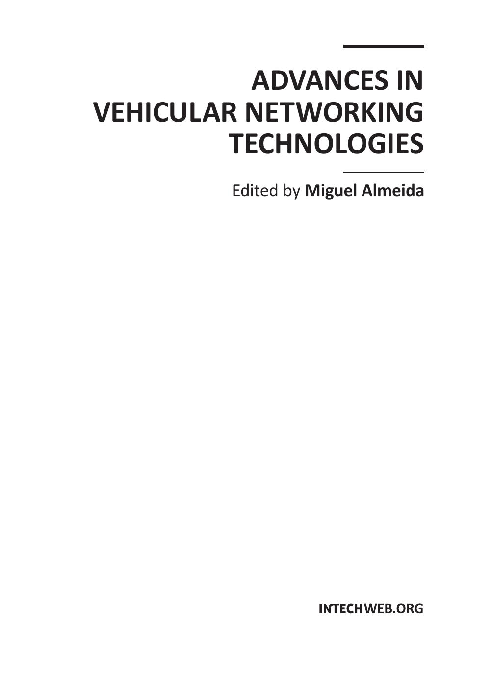 Advances in Vehicular Networking Technologies.indd