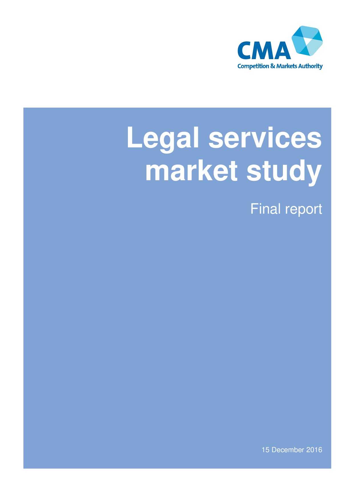 Legal services market study: Final report