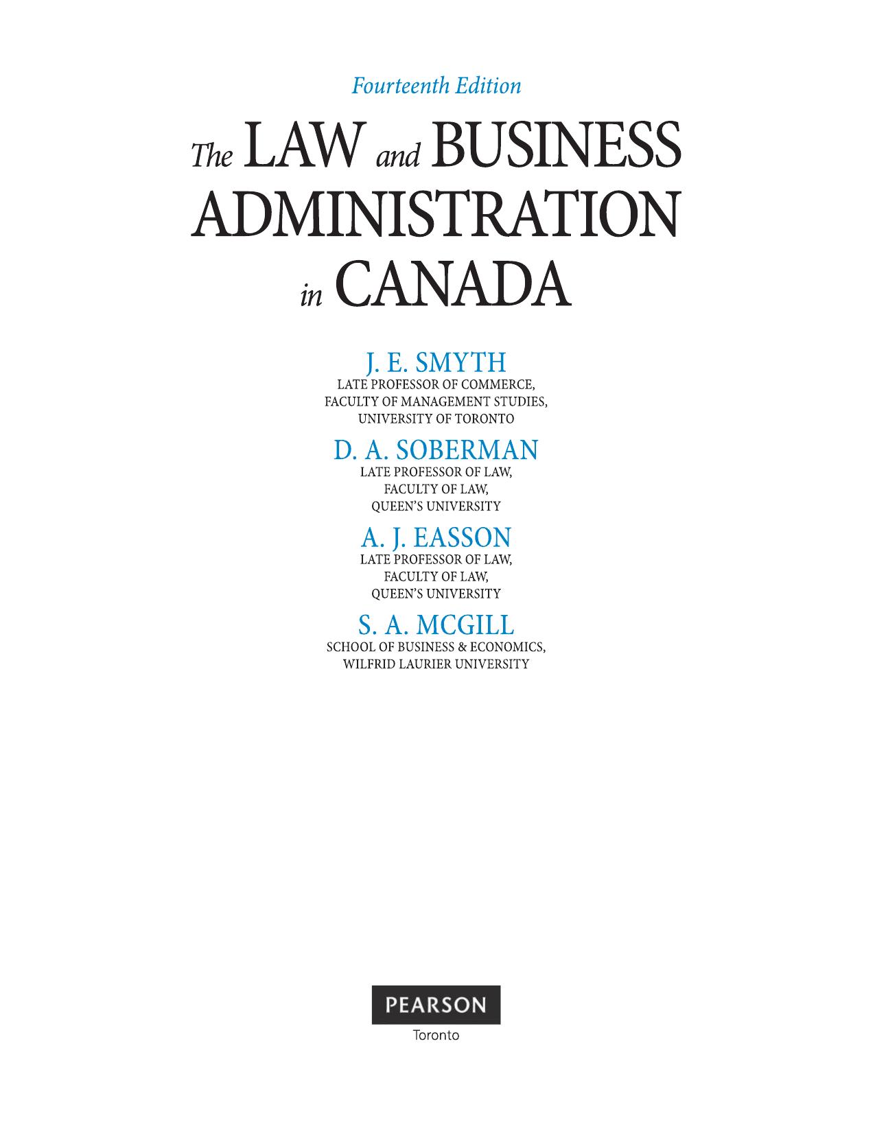 The Law and Business Administration in Canada 14th ed(1).pdf