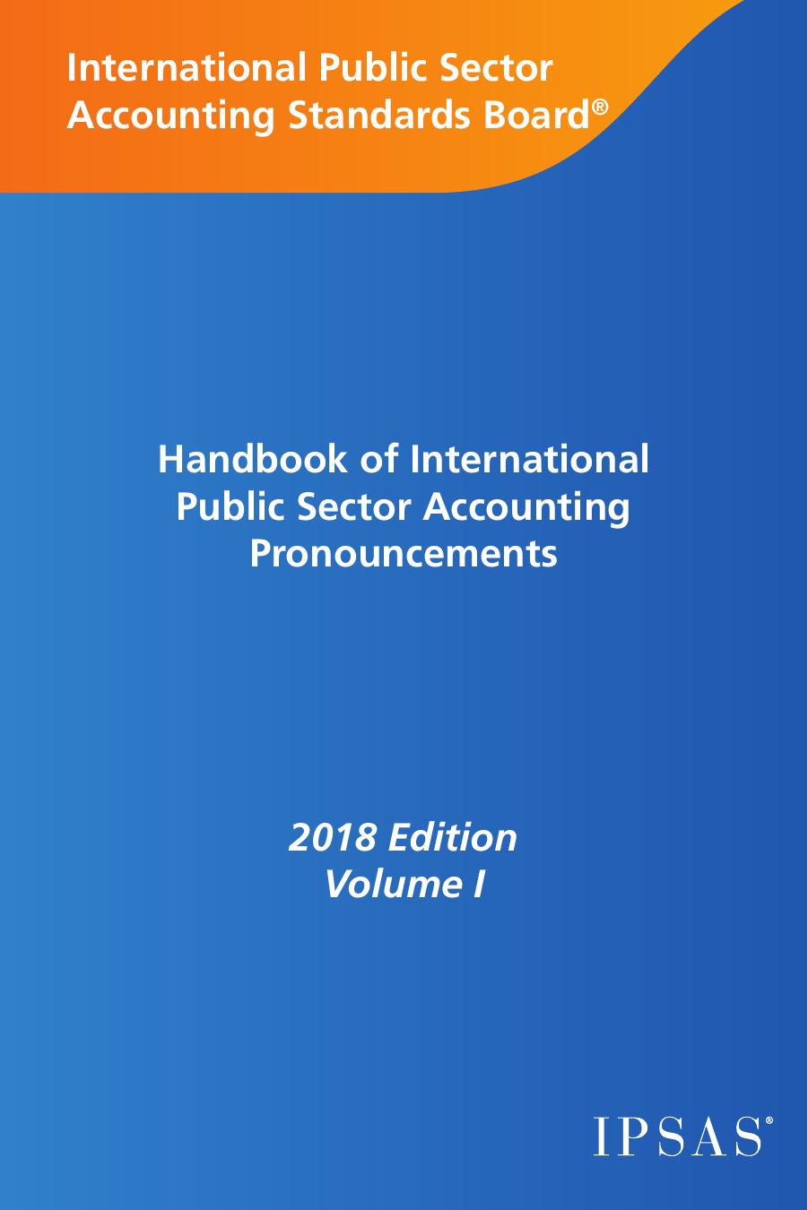 2018 Handbook of International Public Sector Accounting Pronouncements-IPSASB-Volume-1 2018
