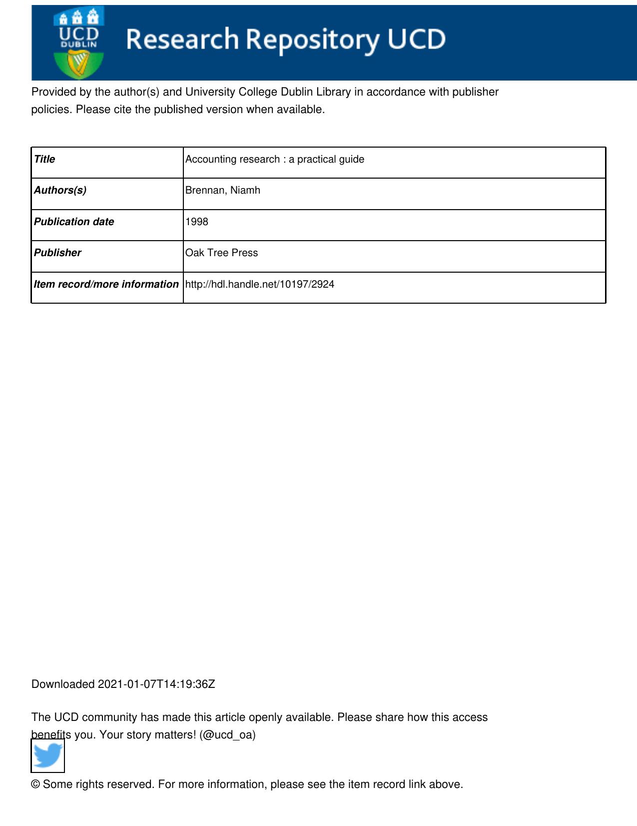 Accounting Research A Practical Guide