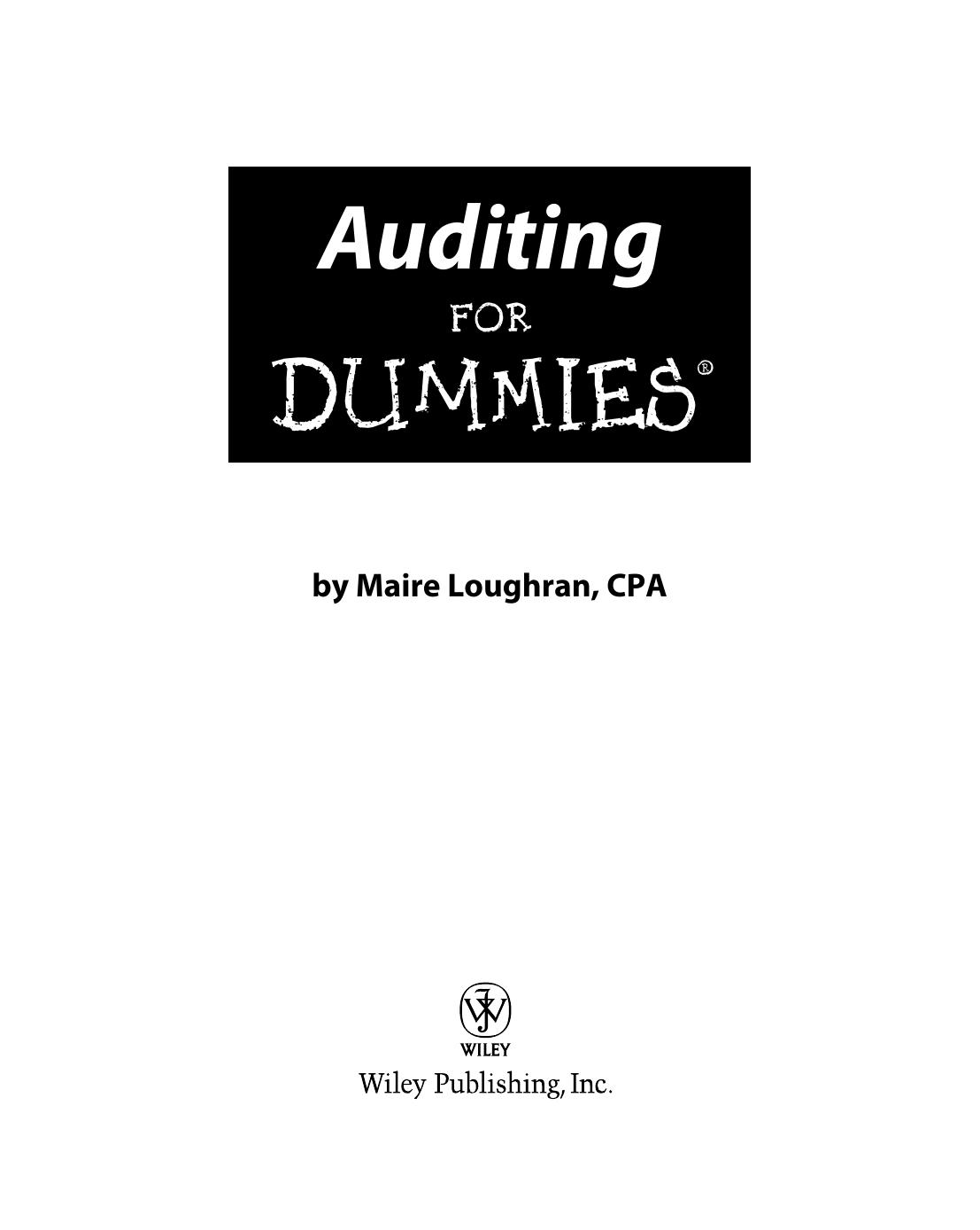 Auditing for Dummies® ( PDFDrive ) 2010
