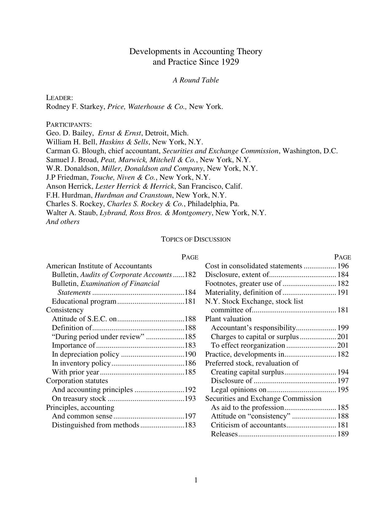 Developments in Accounting Theory