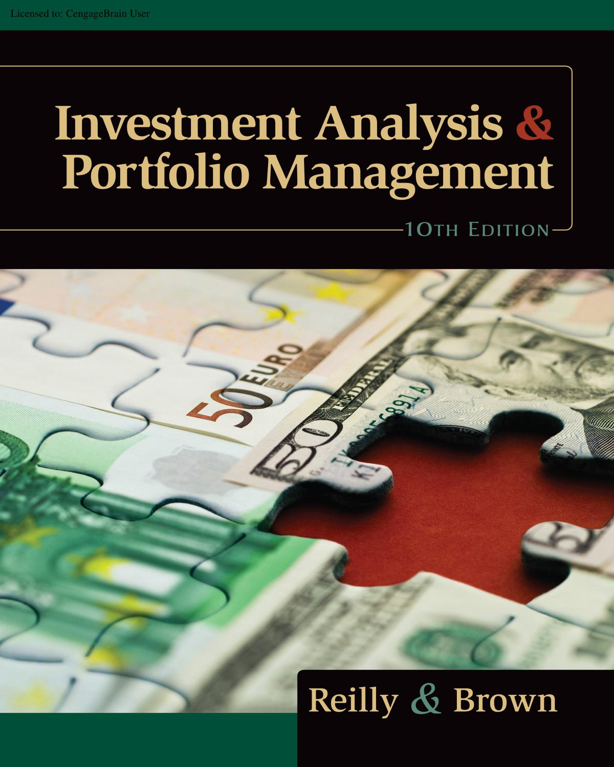 Investment Analysis and Portfolio Management, 10th ed.