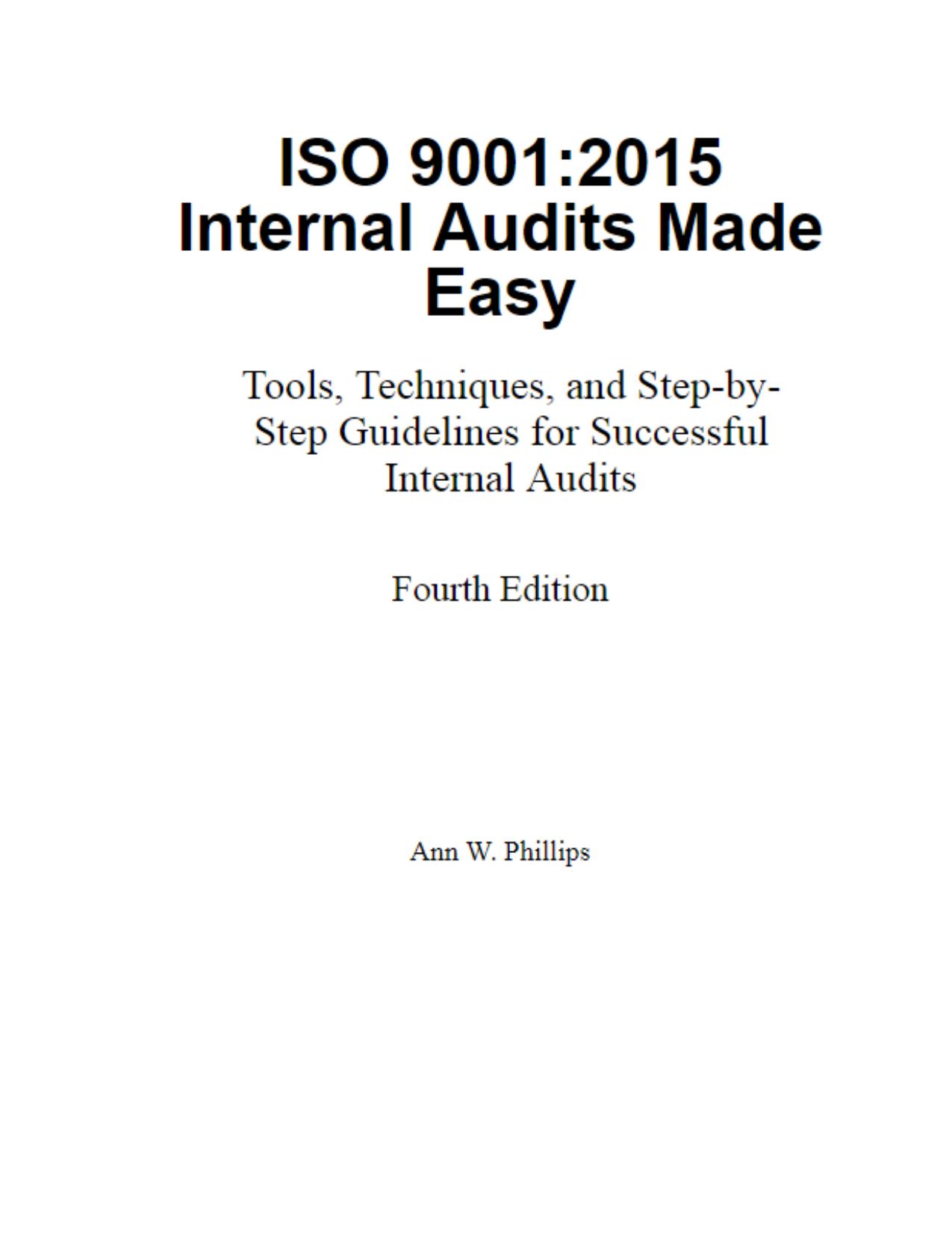 ISO 9001 2015 Internal Audits Made Easy