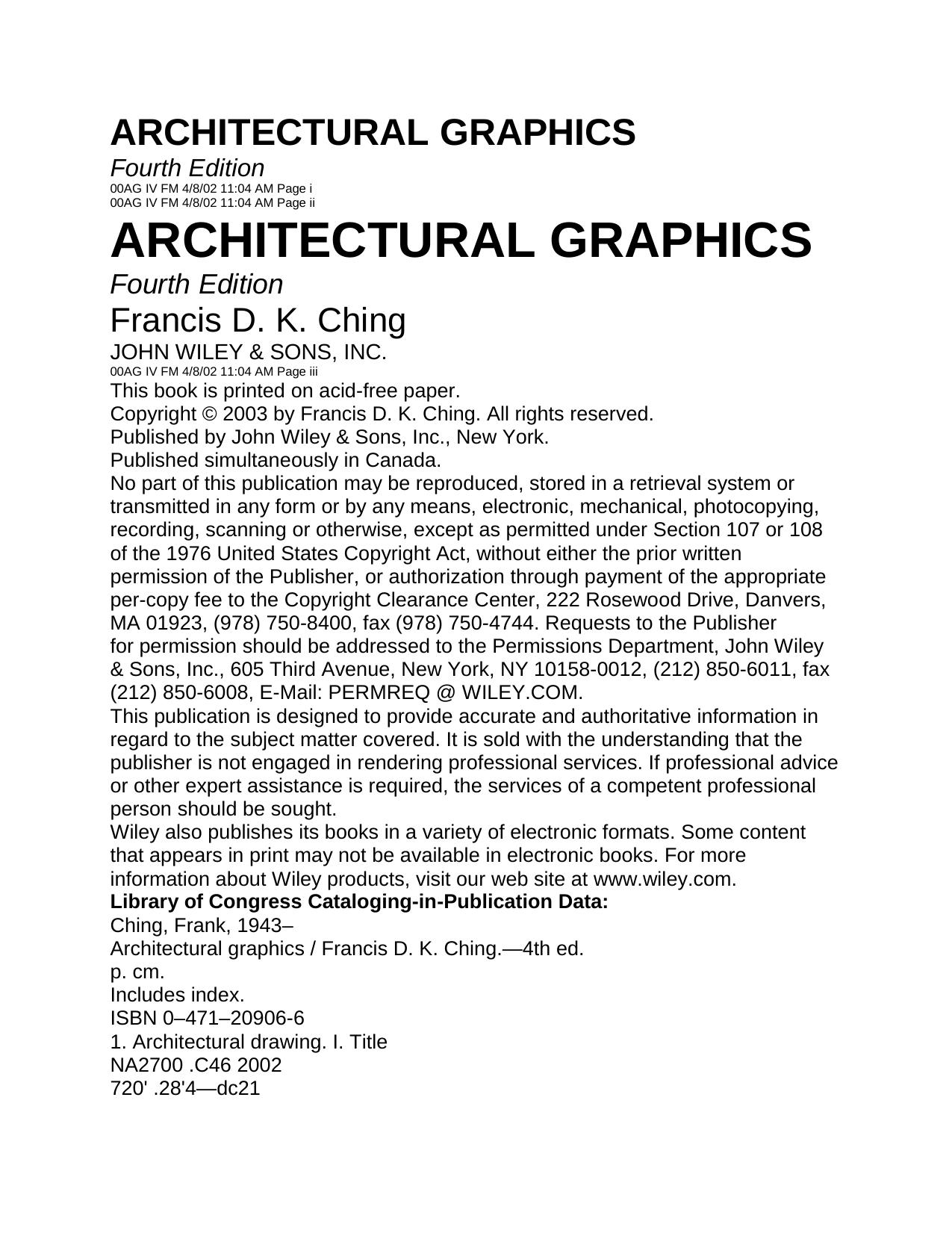 Architectural Graphics 2003