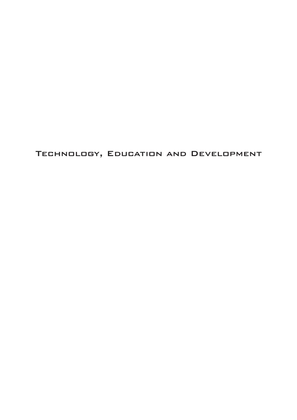 Technology, Education and Development