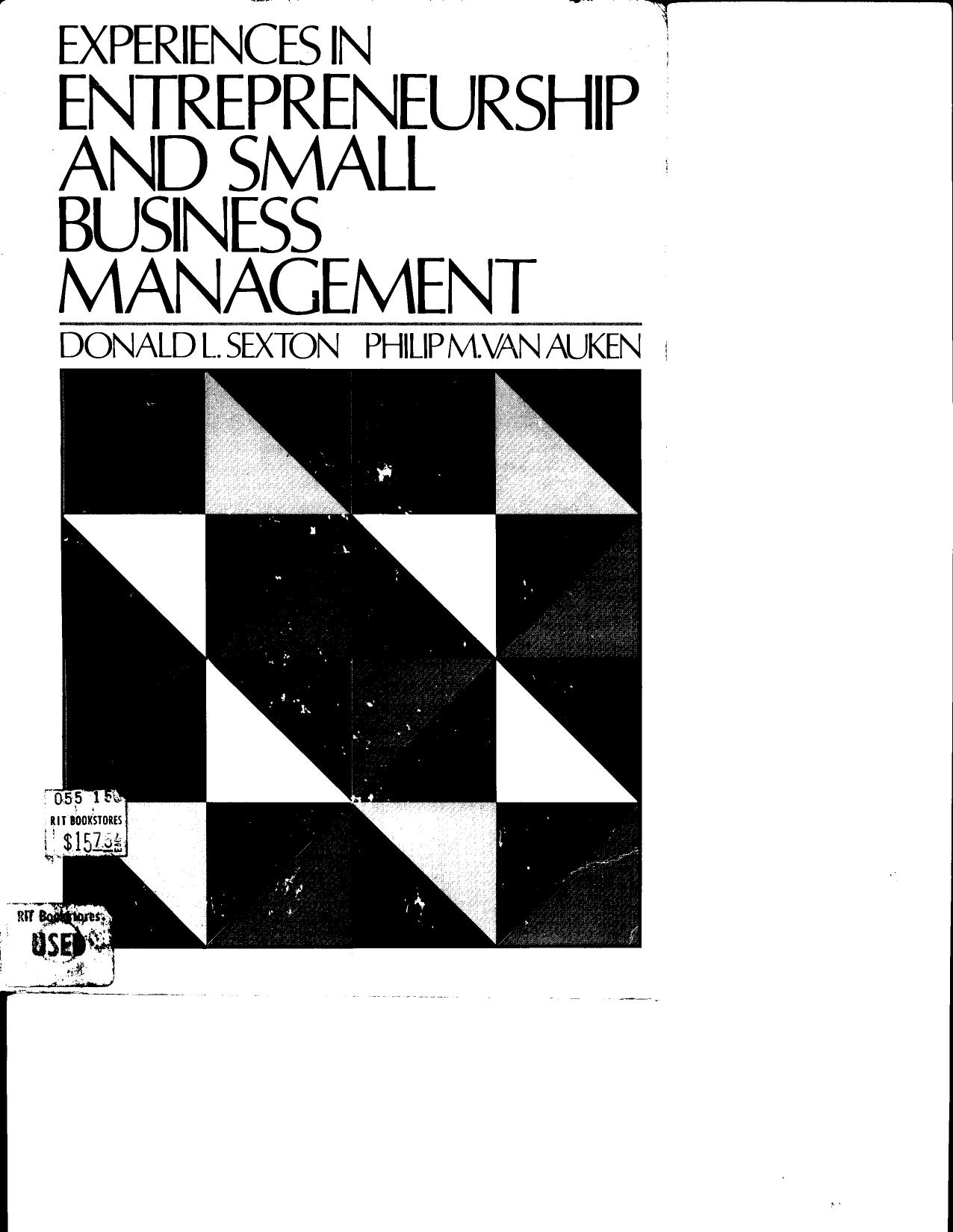 Entrep. & Small Bus Management 1982
