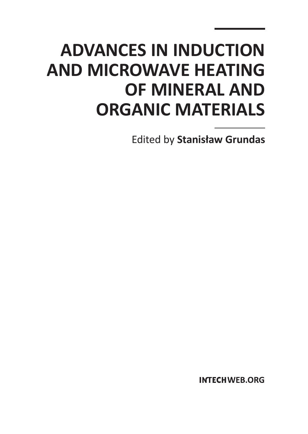 Advances in Induction and Microwave Heating of Mineral and Organic Materials.indd