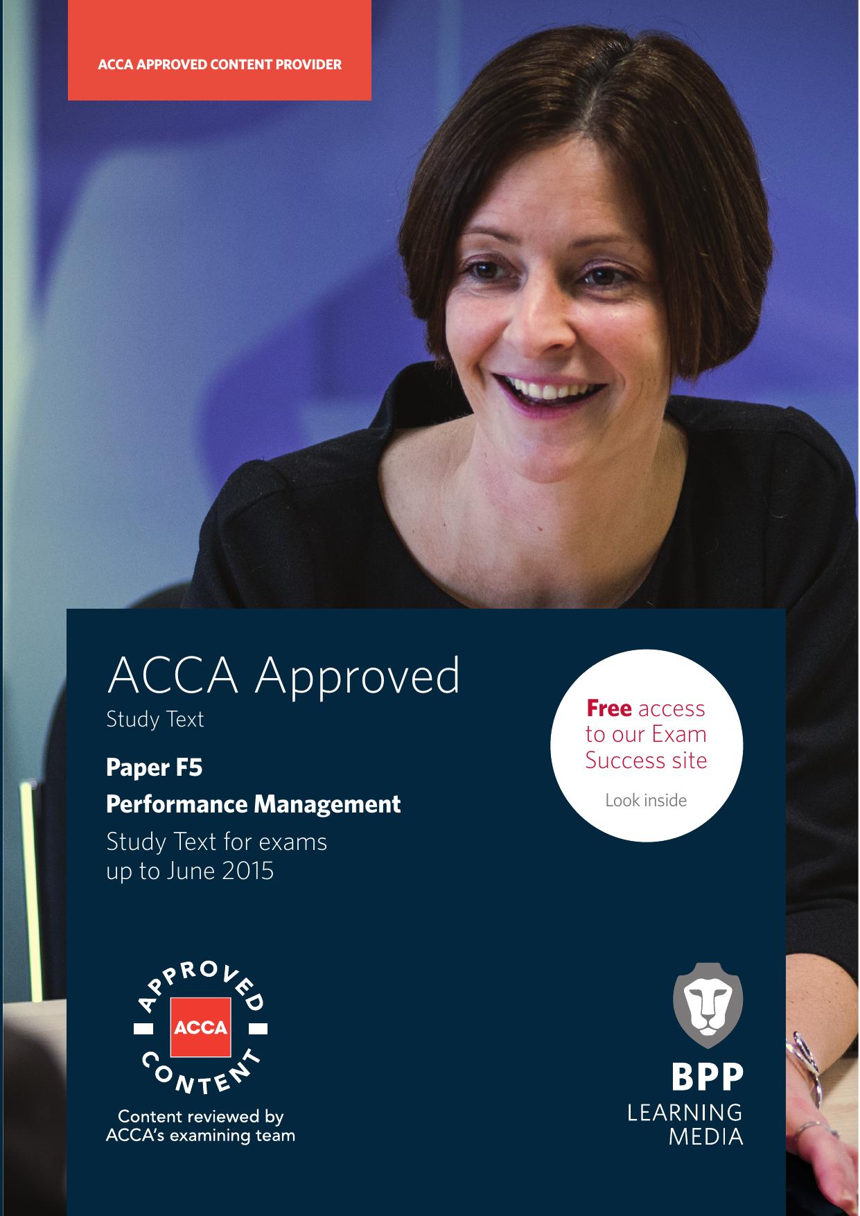 ACCA F5 - Performance Management