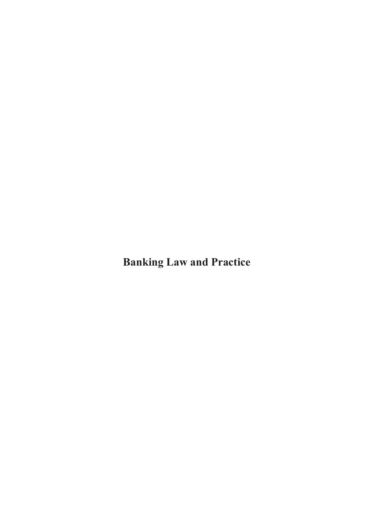 Banking Law and Practice 2013