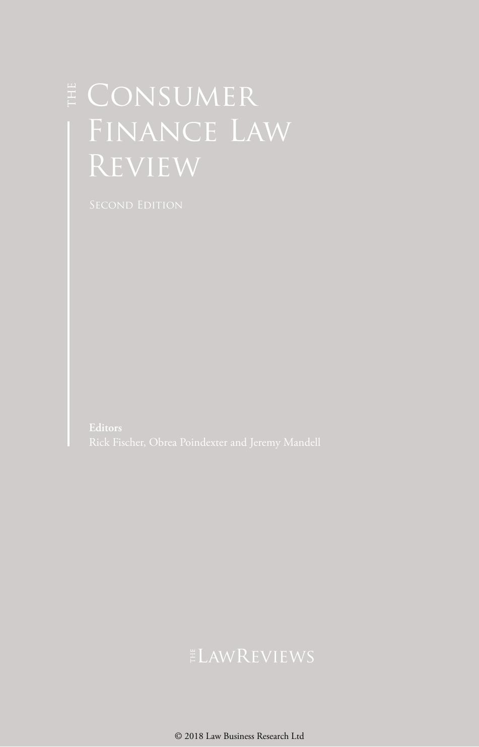 Consumer Finance Law Review 2nd ed. 2018.pdf