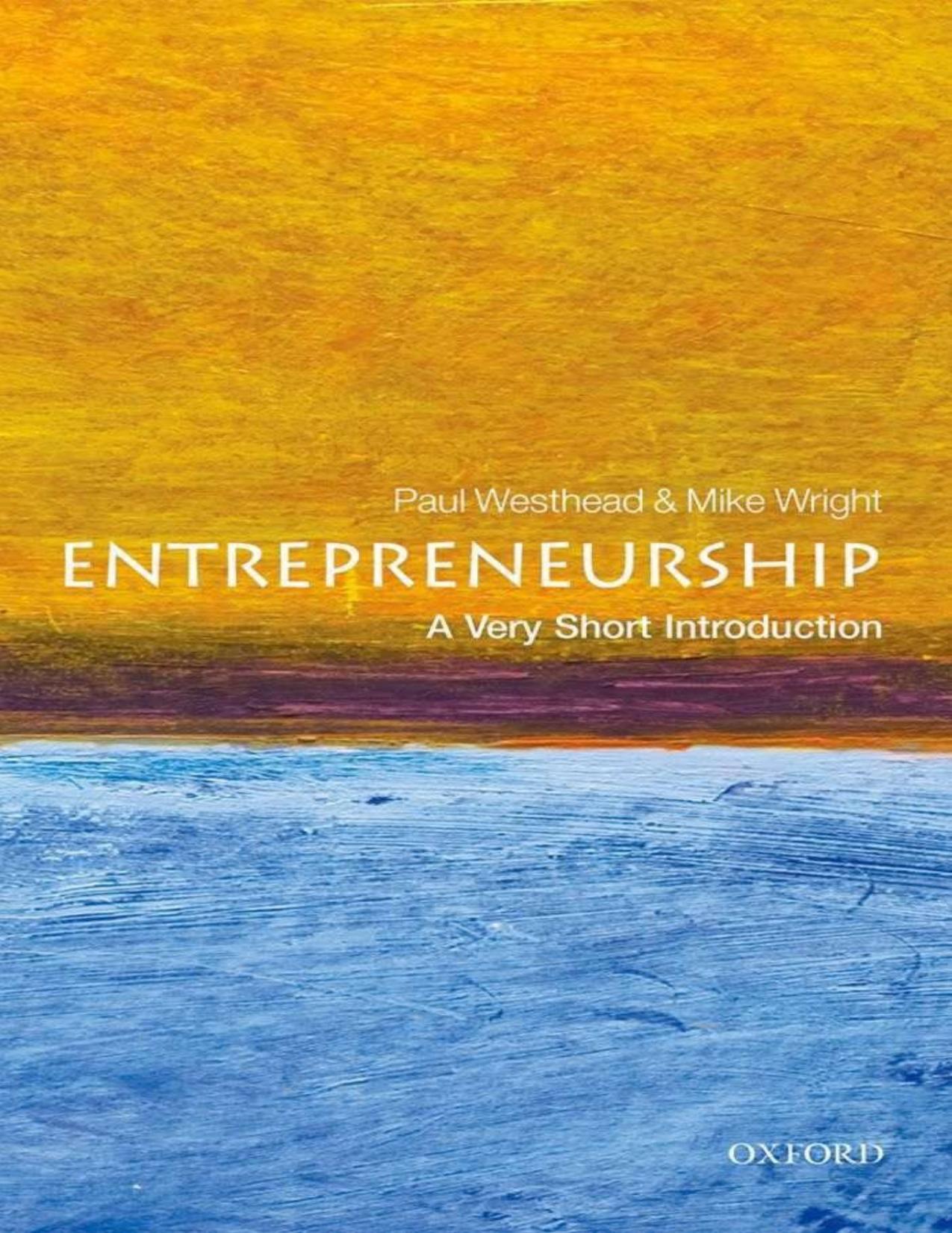 Entrepreneurship: A Very Short Introduction - PDFDrive.com