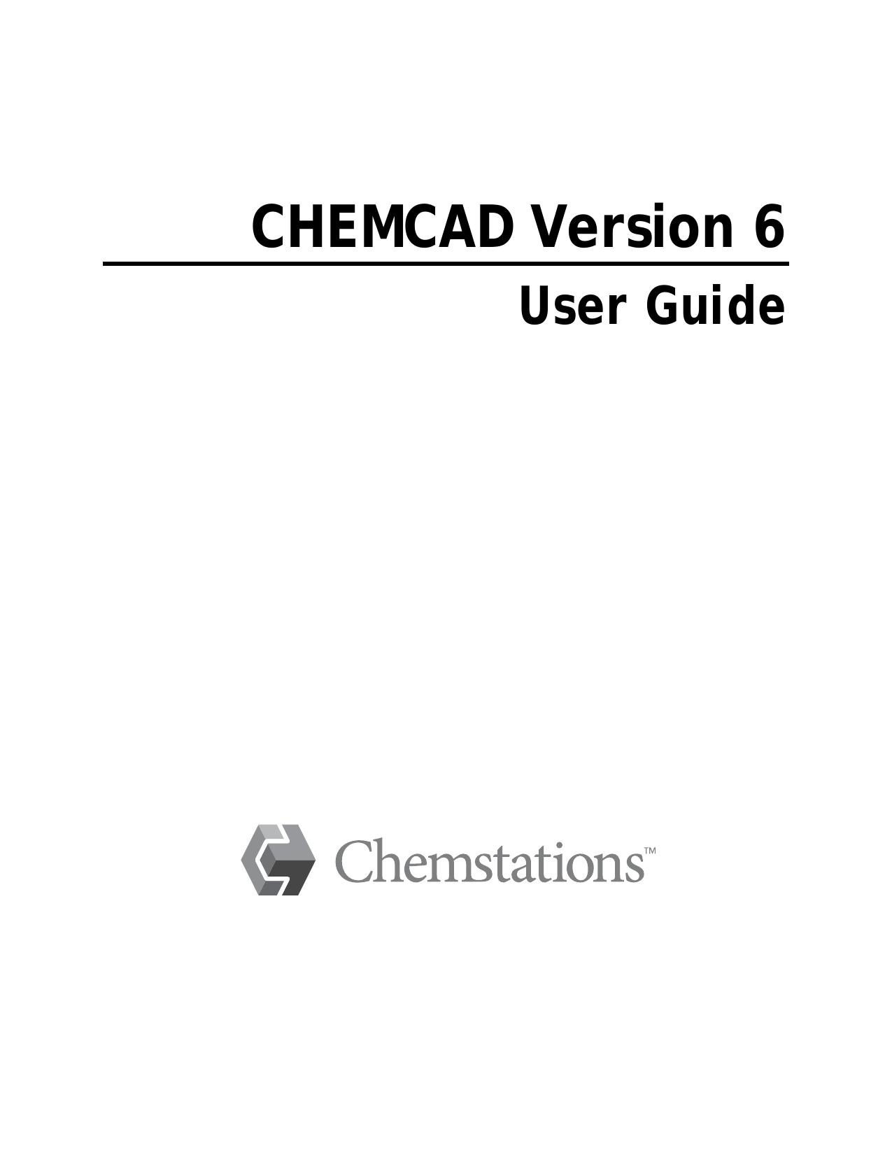 Microsoft Word - CHEMCAD 6.4 frontmatter.doc