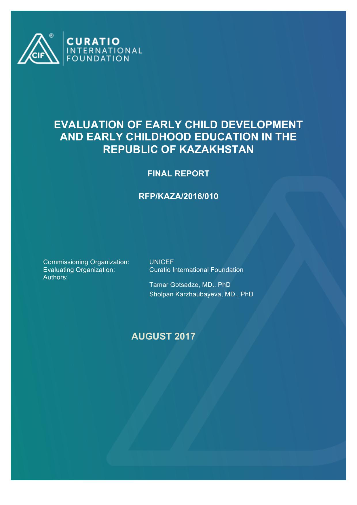 Microsoft Word - CIF-UNICEF-KAZ ECD_ECE_EVALUATION - FINAL VERSION -29.07.2017.docx