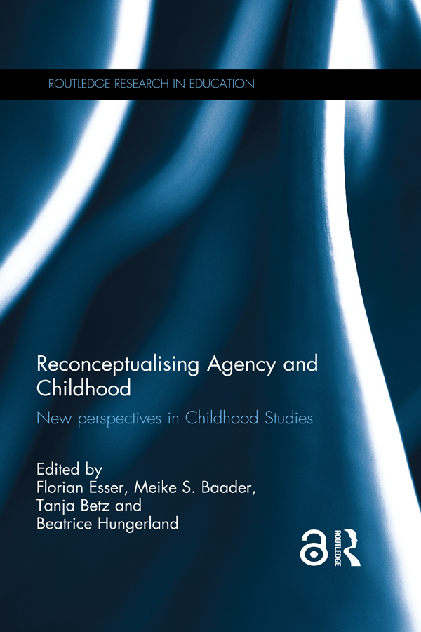 Reconceptualising Agency and Childhood: New perspectives in childhood studies