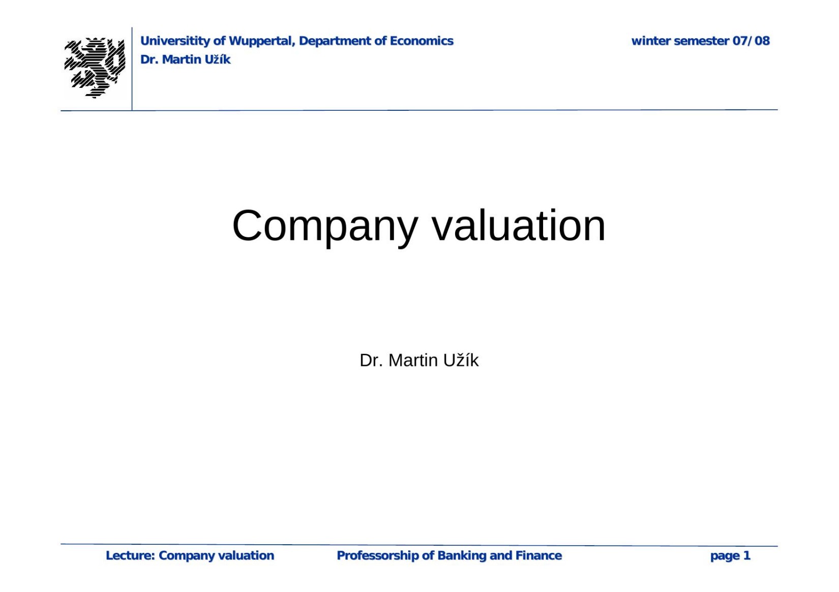 Microsoft PowerPoint - Company_Valuation.ppt