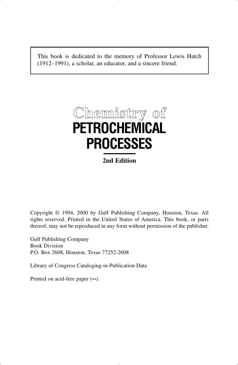 Chemistry of Petrochemical Processes 2E                                                                               1994