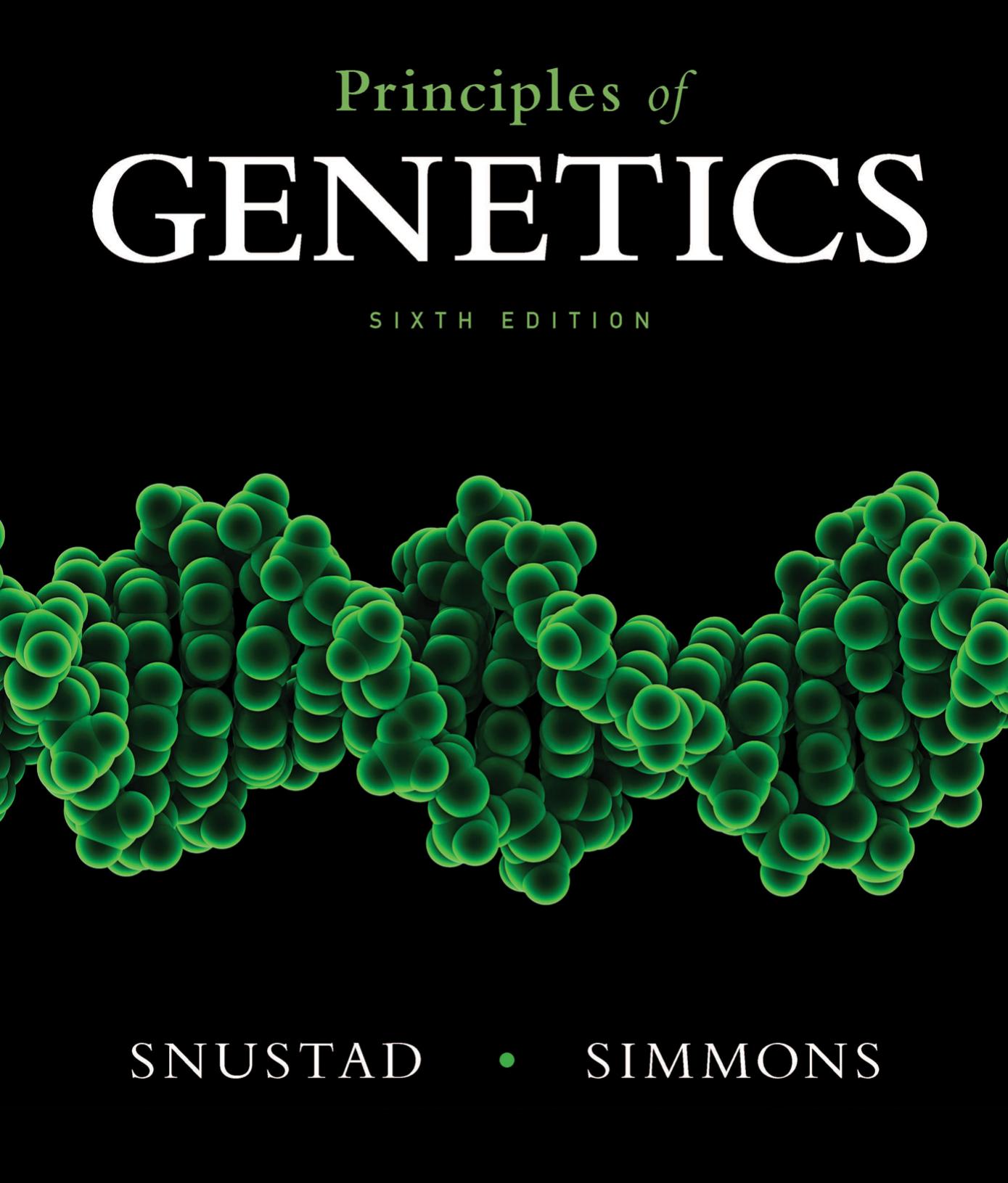 Principles of Genetics 2012