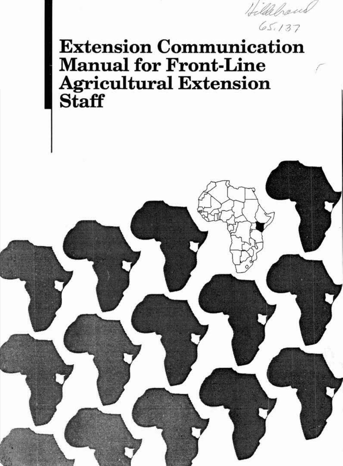 Extension Communication Manual for Front-Line Agricultural Extension Staff